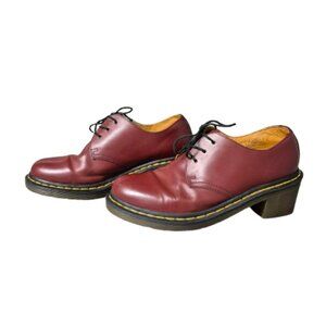 9 Dr. Martens Amory Heeled Oxford Shoes Oxblood Colour